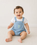 Unisex Denim Koala Print Romper - Blue