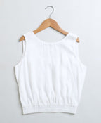 Stylish Solid Viscose Top - White