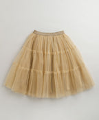 Jacquard peplum Top with Golden Twirl Lehenga Set- Golden