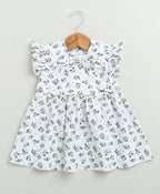 Black & Green Floral Print Organic Cotton Co-ord Set - White