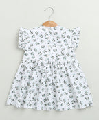 Black & Green Floral Print Organic Cotton Co-ord Set - White