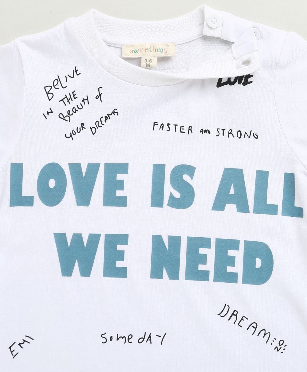 Little Love Manifesto T-shirt - Streetwear - White
