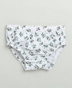 Black & Green Floral Print Organic Cotton Co-ord Set - White