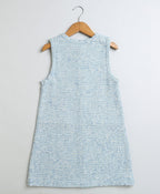 Baby Blue Sleeveless A-line Dress - Baby Blue