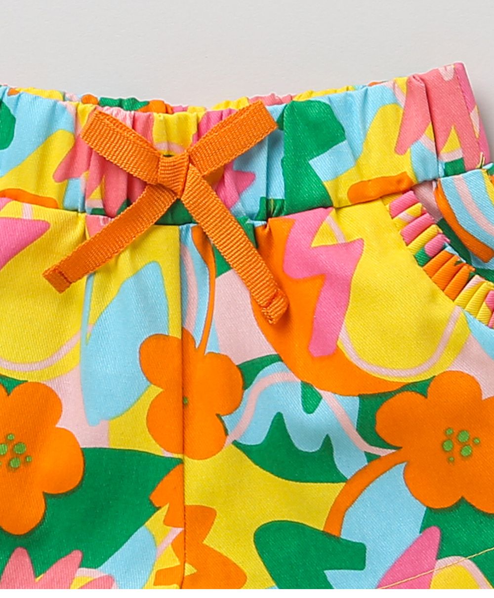 Multicoloured printed Cotton Twill Shorts - Multicoloured