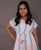 Striped Cotton Kaftan - Multicoloured