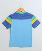 Unisex Colour Blocked Co-ord Set - Blue