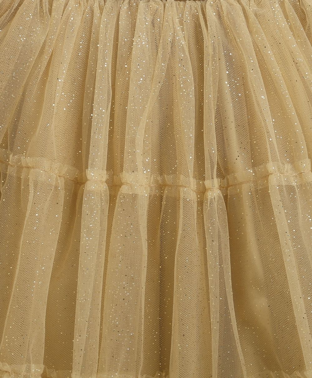 Jacquard peplum Top with Golden Twirl Lehenga Set- Golden