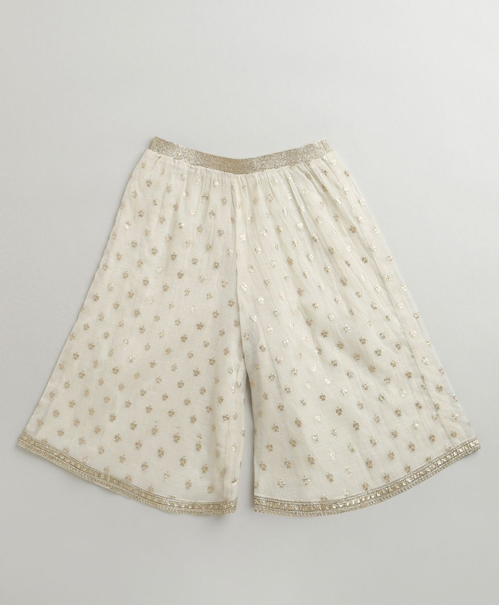 Ivory Bloom Lehenga Set - Ivory & Golden