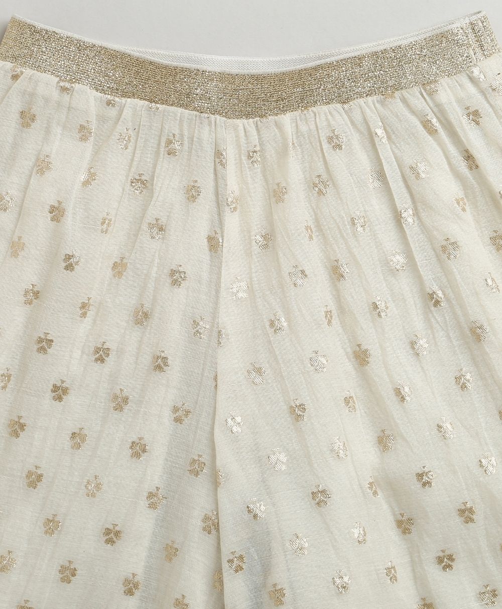 Ivory Bloom Lehenga Set - Ivory & Golden