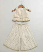 Ivory Bloom Lehenga Set - Ivory & Golden