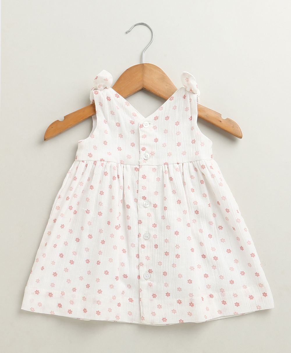 Cherry Petal Co-ord Set With A Hat - White