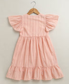 Pastel Pink Schiffly Dress - Pink