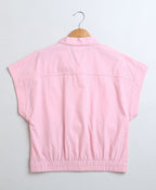 Solid Jacket with Cargo Pant 2 pcs Set - Baby Pink