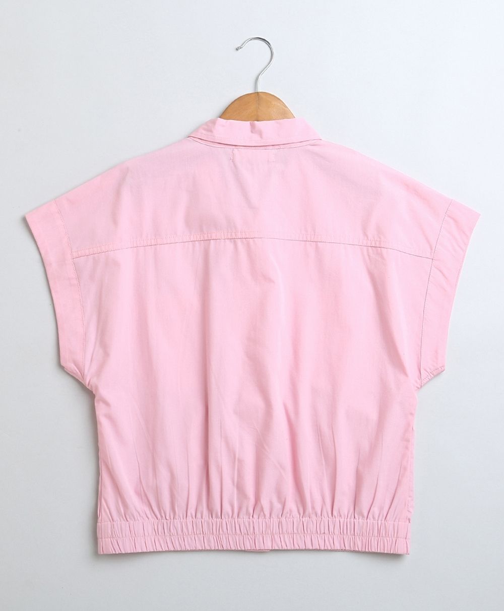 Solid Jacket with Cargo Pant 2 pcs Set - Baby Pink