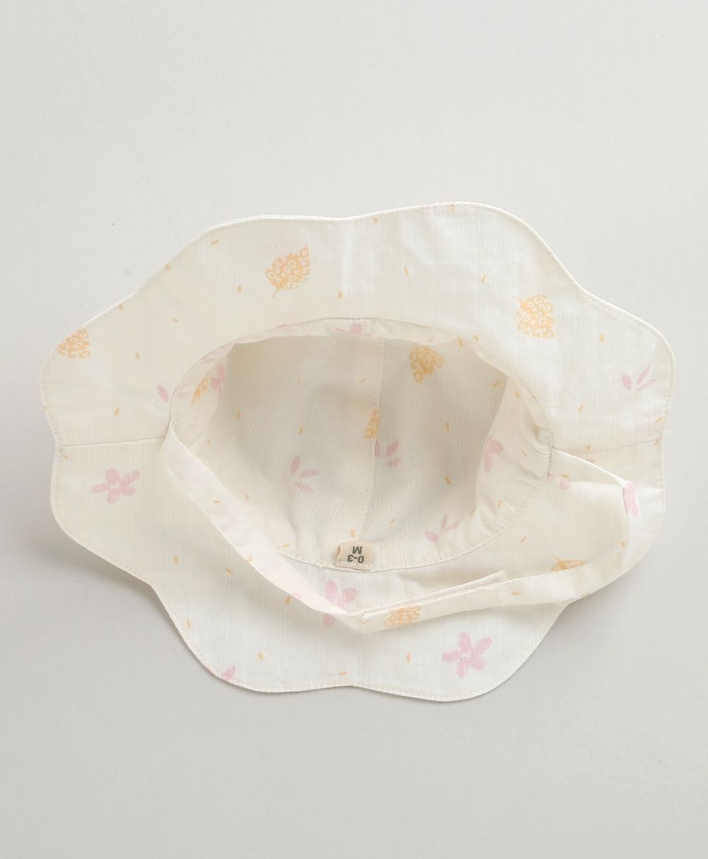 Cloud Petals Sun Hat - White