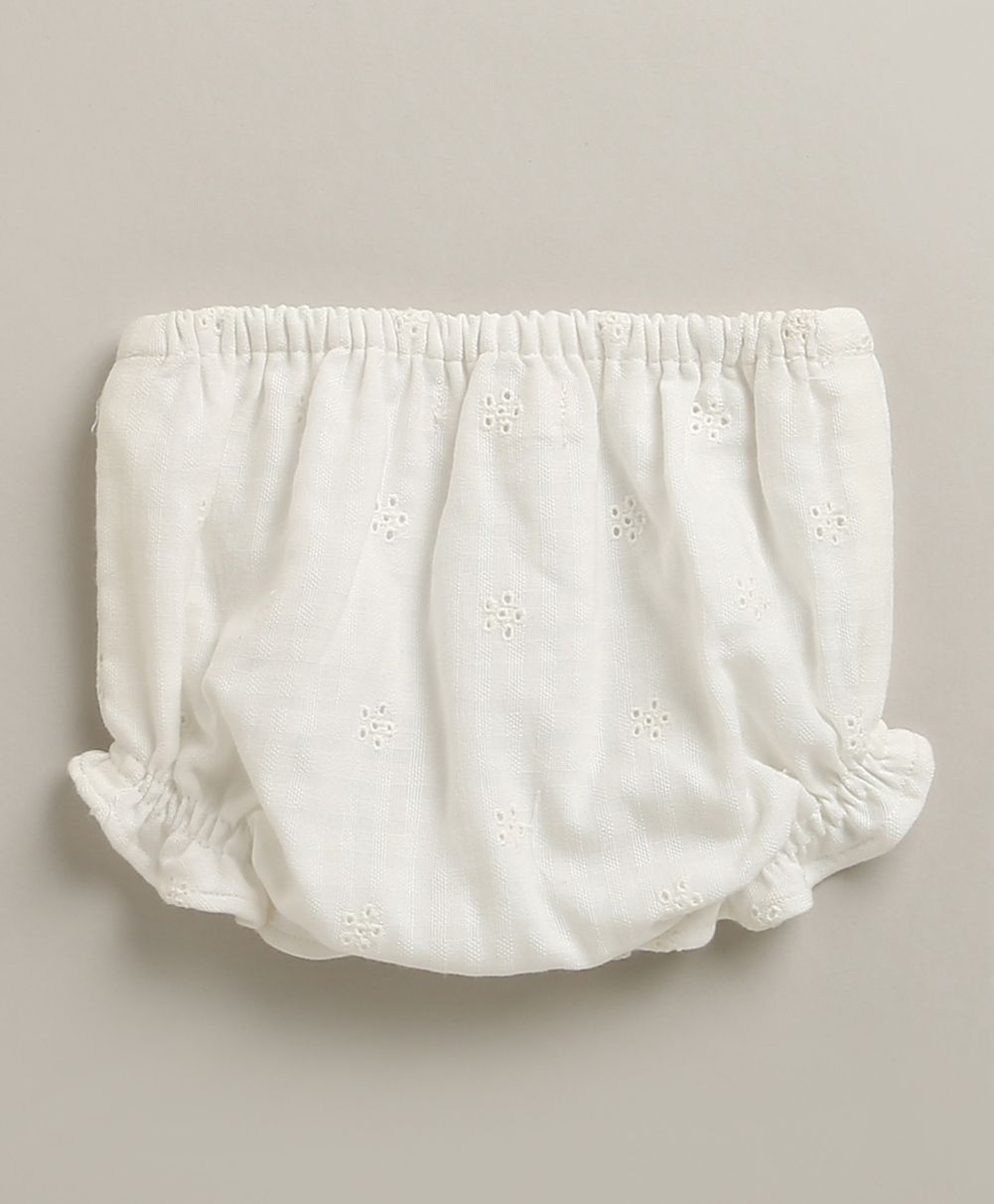 Meadow Mist Organic Cotton Floral Set – White