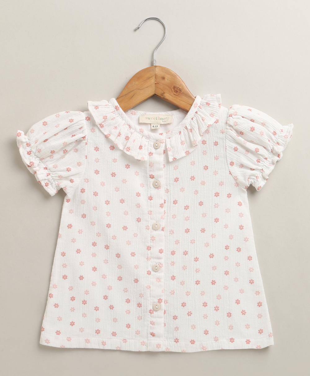 Sugar Blossom Organic Cotton Co-ord Set – White