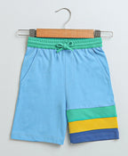 Unisex Colour Blocked Co-ord Set - Blue