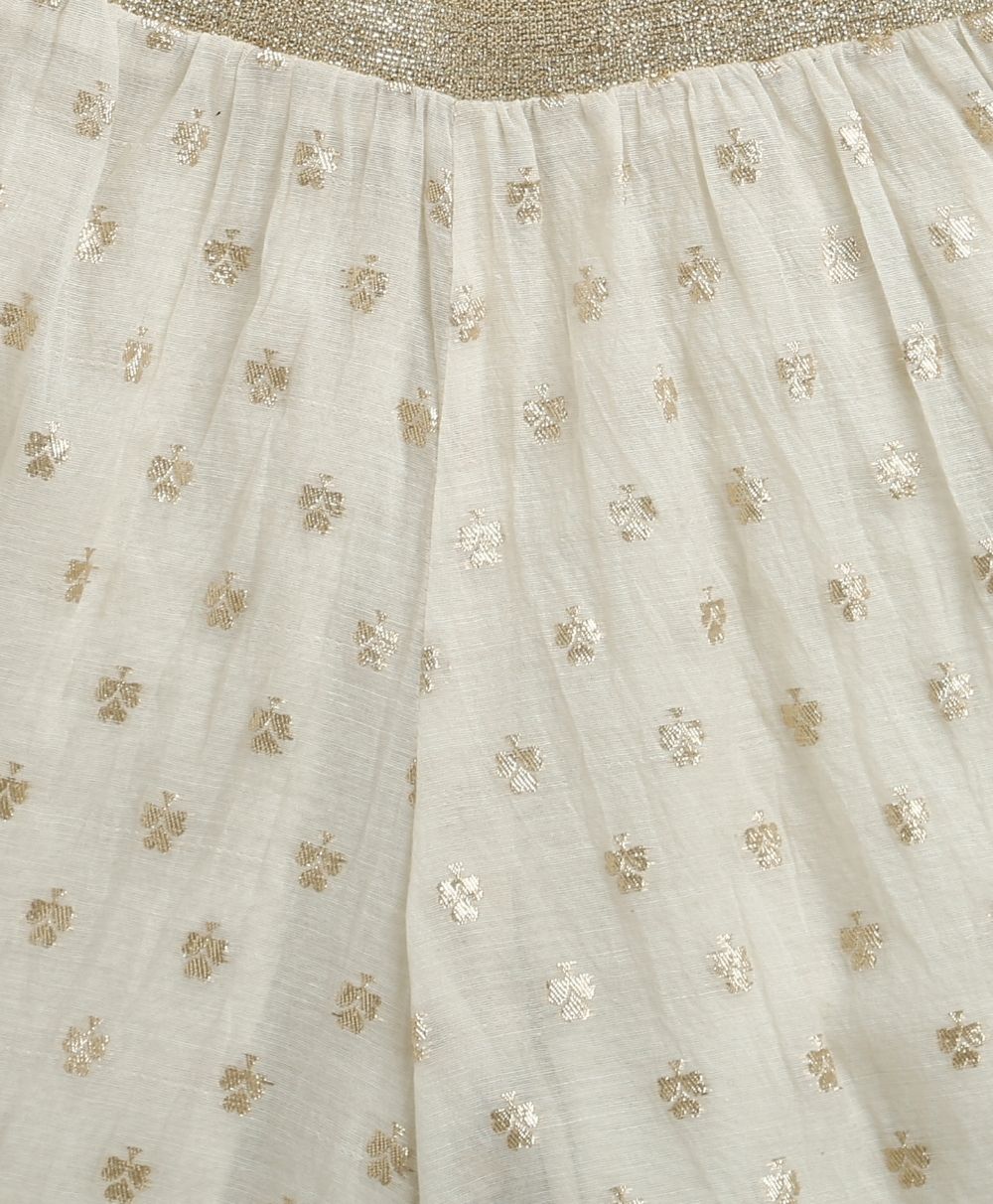 Ivory Bloom Lehenga Set - Ivory & Golden
