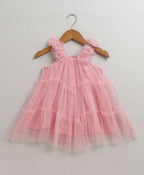 Pink Tulle Tiered Princess Dress - Pink
