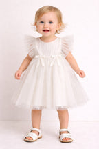 Little Angel White Party Dress- White