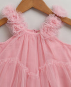 Pink Tulle Tiered Princess Dress - Pink