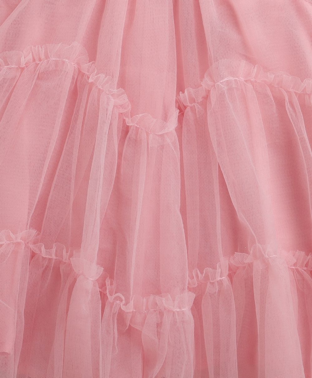 Pink Tulle Tiered Princess Dress - Pink