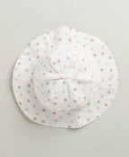 Cherry Petal Co-ord Set With A Hat - White