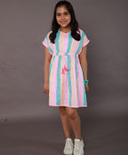 Striped Cotton Kaftan - Multicoloured