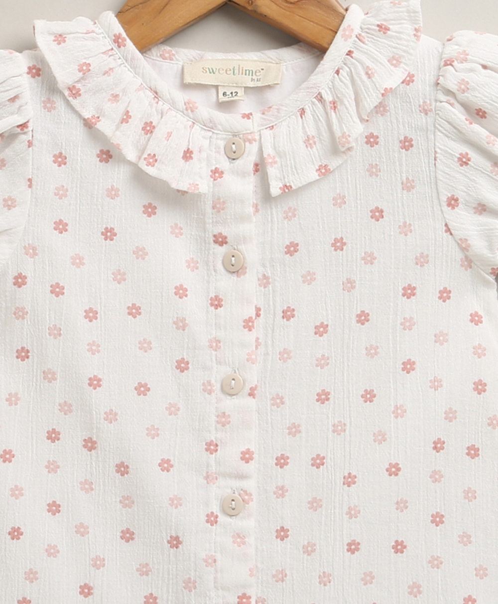 Sugar Blossom Organic Cotton Co-ord Set – White