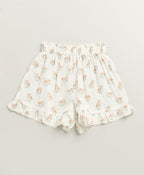 Blossom Breeze Organic Cotton Summer Co-ord White Set With A Hat - White