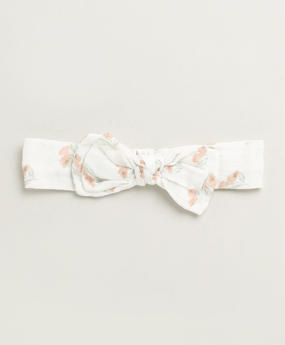 Blossom Breeze Organic Cotton Summer Co-ord White Set with a Hairband - White