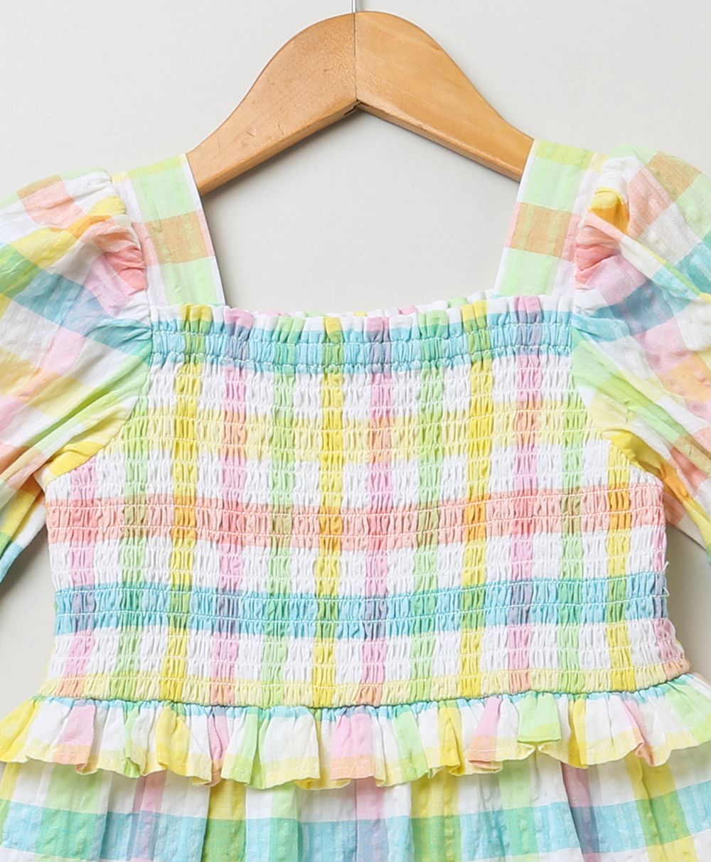 Checks Organic Cotton Dress - Multicoloured