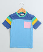 Unisex Colour Blocked Co-ord Set - Blue