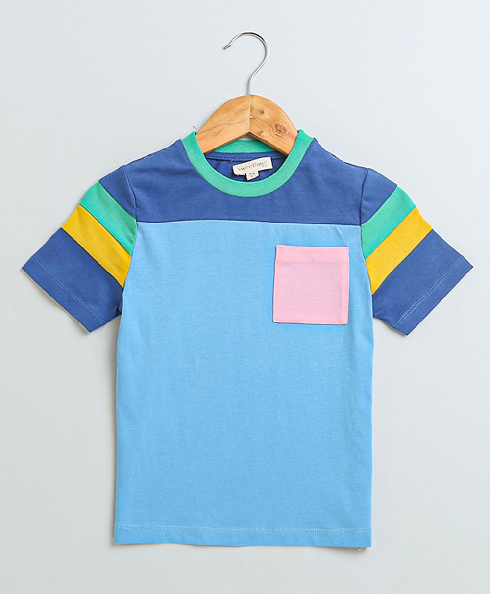 Unisex Colour Blocked Co-ord Set - Blue