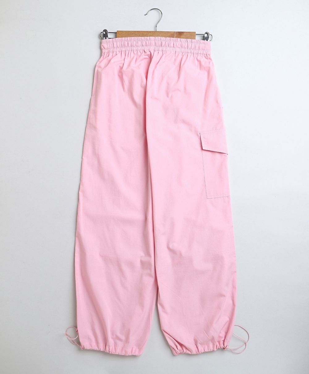Solid Jacket with Cargo Pant 2 pcs Set - Baby Pink