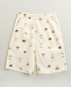 Zoom Safari Cotton Slub Co-ord  Set - Off-White