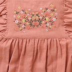 Dungaree with a White Body Suit - Rose Pink