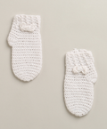 The Heirloom Bow Mittens – White