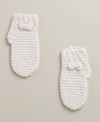 The Heirloom Bow Mittens – White