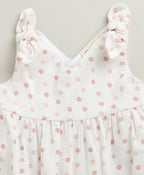 Cherry Petal Co-ord Set With A Hat - White
