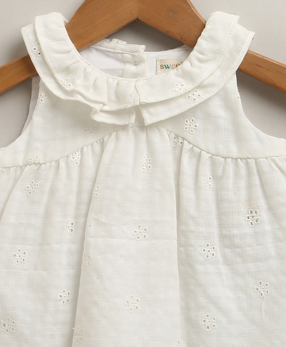 Meadow Mist Organic Cotton Floral Set – White