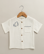 Little Sailor Cotton Co-ord Set- Blue & White