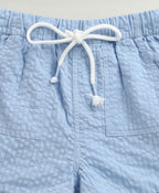 Girls Sunshine Garden Ruffle Cotton Co-ord Set - White & Blue