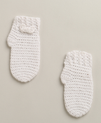 The Heirloom Bow Mittens – White