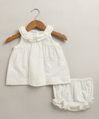 Meadow Mist Organic Cotton Floral Set – White