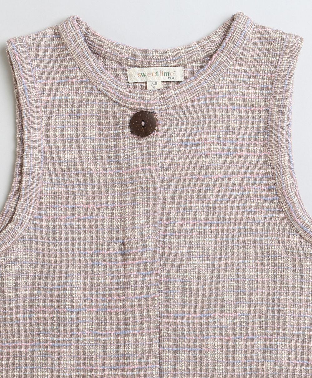Dusty Pink Sleeveless A-line Dress - Dusty Pink