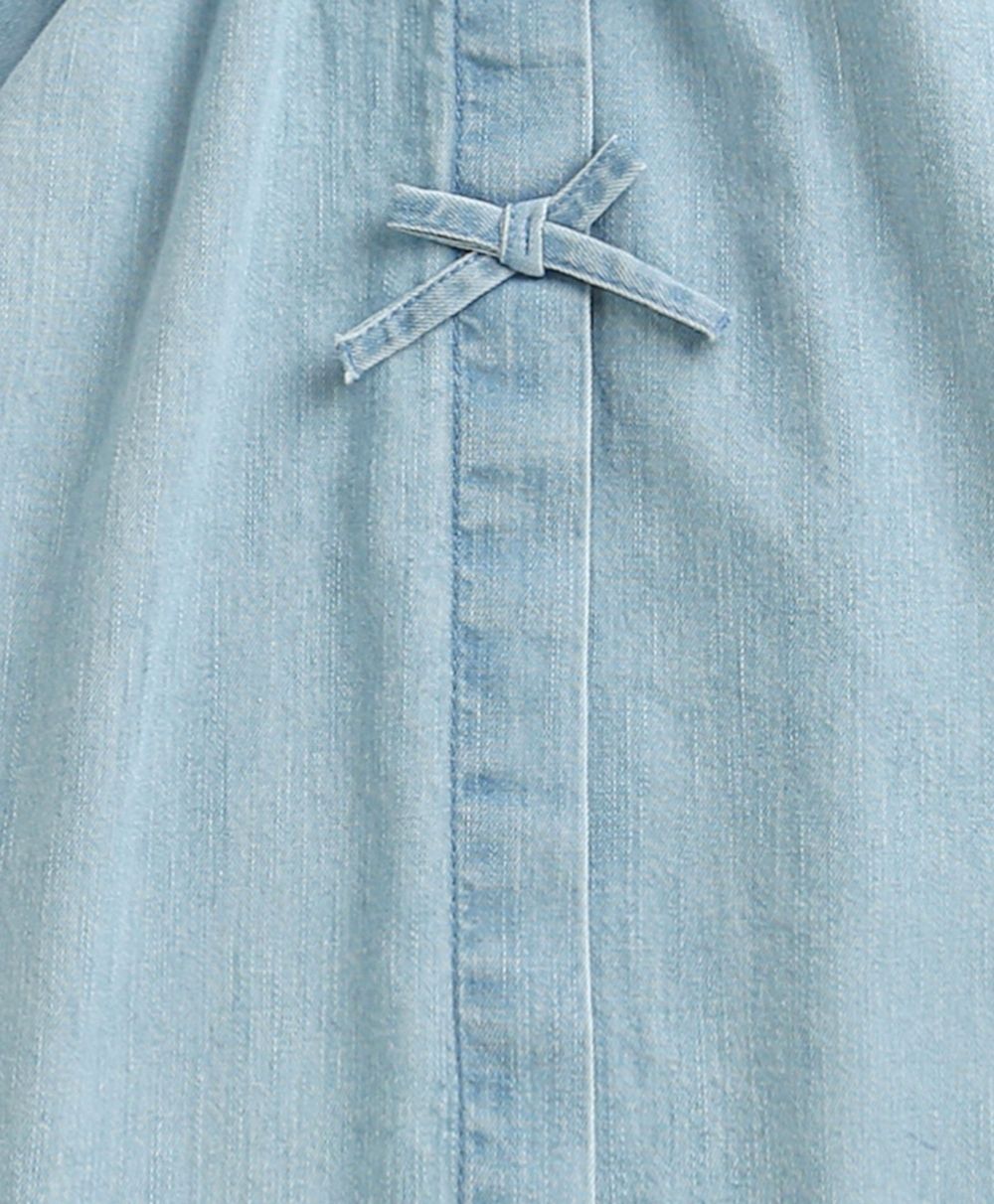 Azure Daydream Denim Blouse - Blue