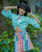 Rainbow Striped Skirt - Multicoloured